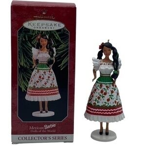 Hallmark Keepsake Vintage Mexican Barbie Dolls of the World 1998 Ornament